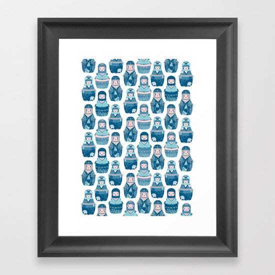 Matrioshkas Pattern Framed Art Print