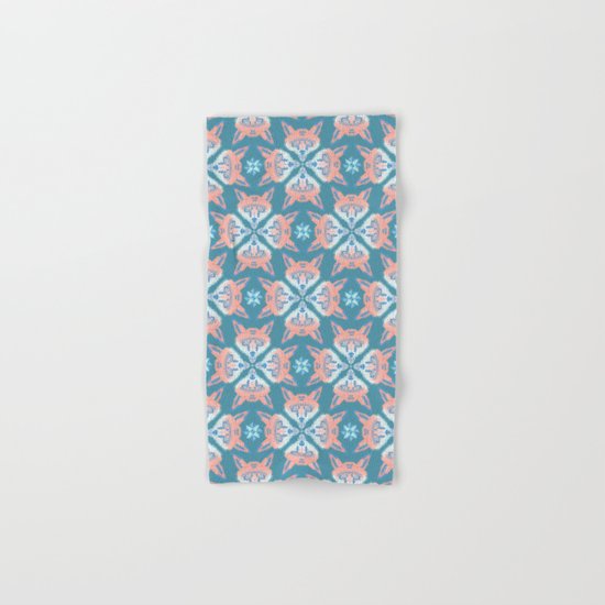 Pastel Fox Pattern Hand & Bath Towel