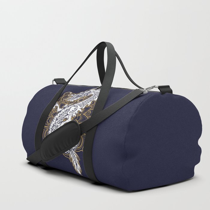 Chinese Dragon Mandala Duffle Bag