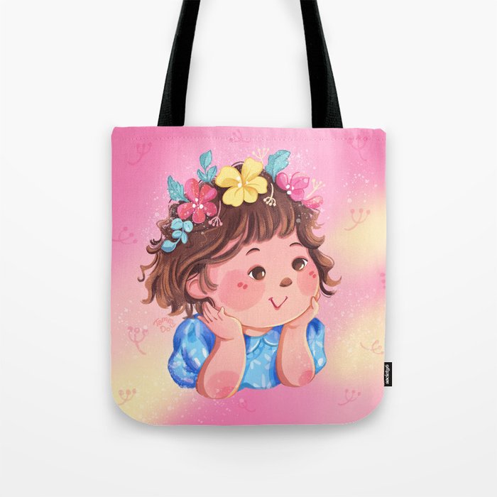 Cute Girl Tote Bag