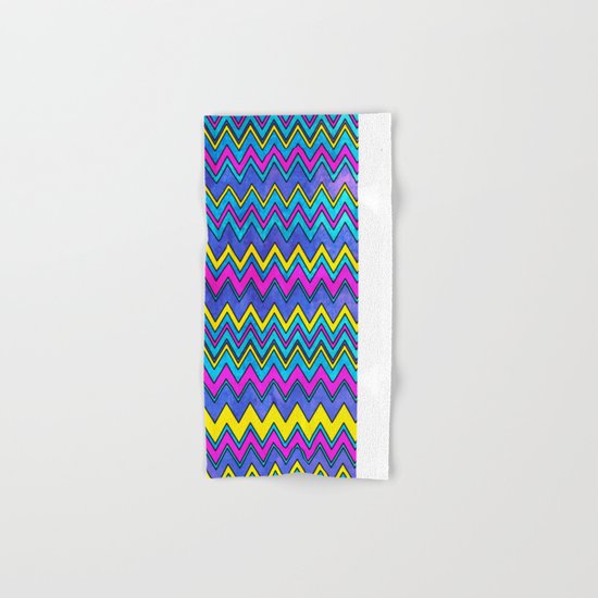 Neon Wave Hand & Bath Towel