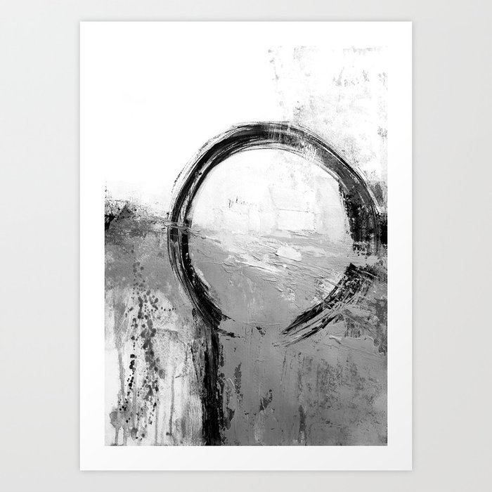 Black white art Art Print