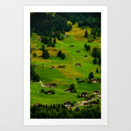 Greens of Grindelwald Art Print