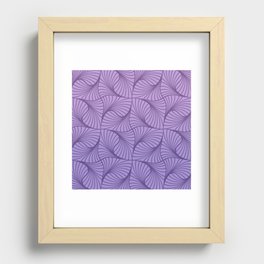 Abstract Wavy Circle Pattern with a Subtle Purple Gradient Ombre Tie Dye Overlay Recessed Framed Print
