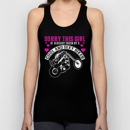 Biker Sorry This Girl Is Already Taken By A Cool And Sexy Biker Girlfriend Wife Unisex Tank Top