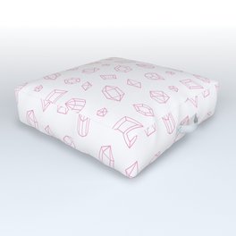 Pink Gems Pattern Outdoor Floor Cushion