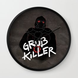 Grub Killer (Red) Wall Clock