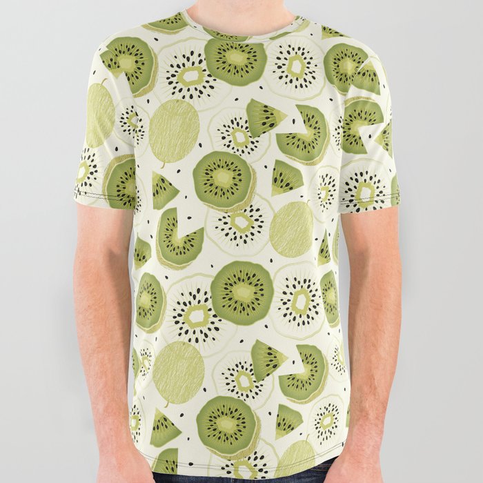 Kiwi fruits All Over Graphic Tee