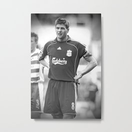 Steven Gerrard Liverpool Football Metal Print