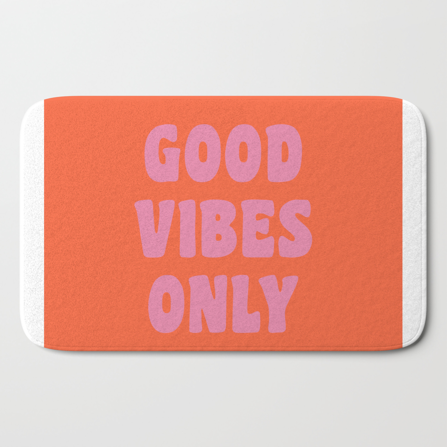 orange bath mat