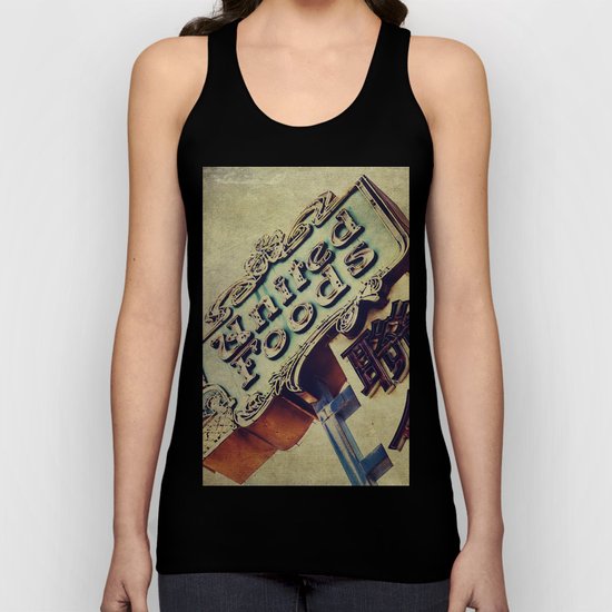 United Foods Neon Sign, Chinatown Unisex Tank Top