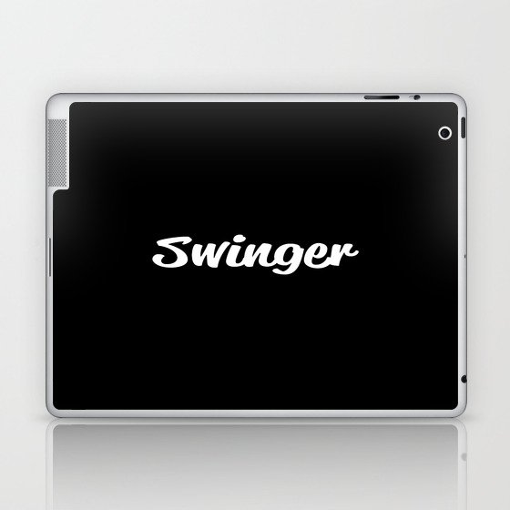 Swinger of swinging sexual lifestyle text Laptop & iPad Skin