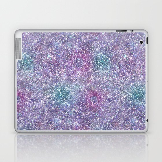 Glam Iridescent Purple Glitter Laptop & iPad Skin