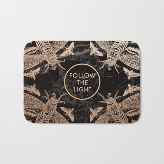 Society6 Follow the Light Quote Bath Mat