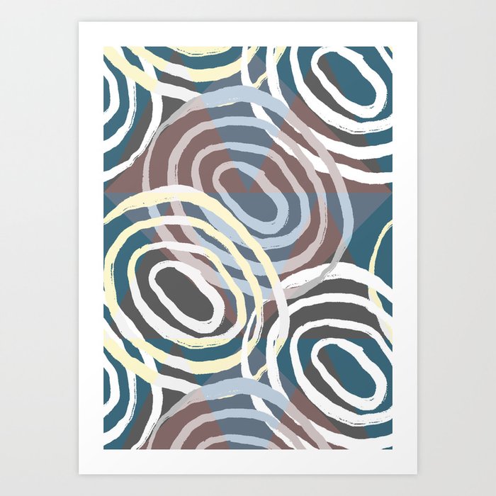 Swirls & Triangles -  Art Print