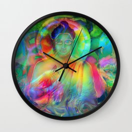 Psychedelic Buddha Wall Clock