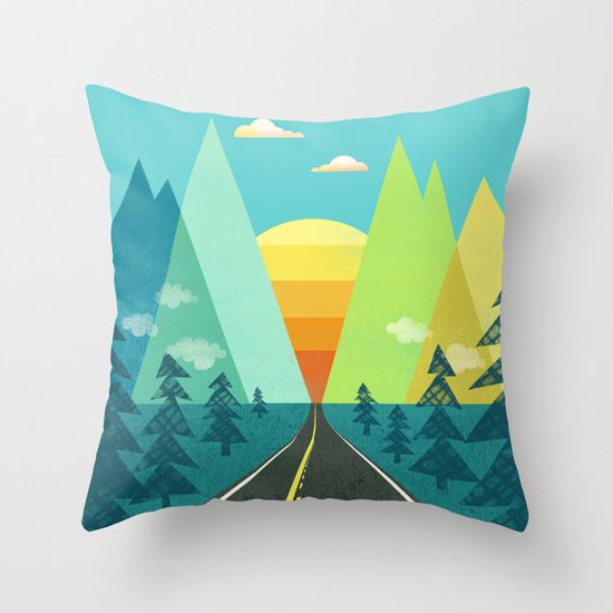 the Long Road Throw Pillow