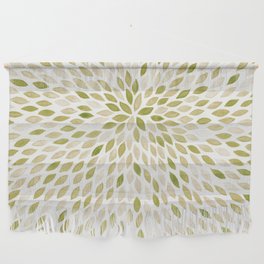 Watercolor flower petals - Neutral Gold Wall Hanging
