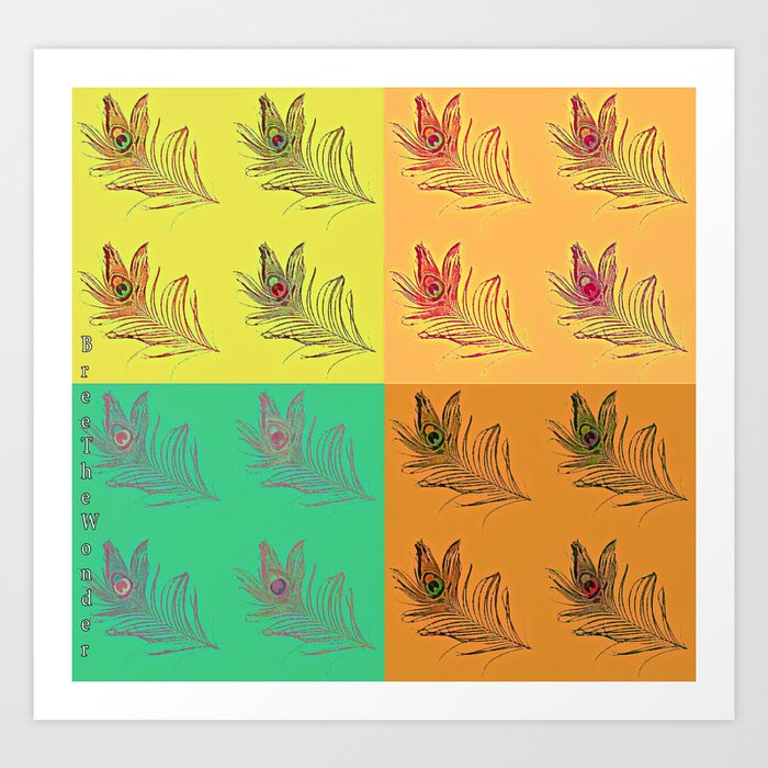 Feathers PopART Art Print