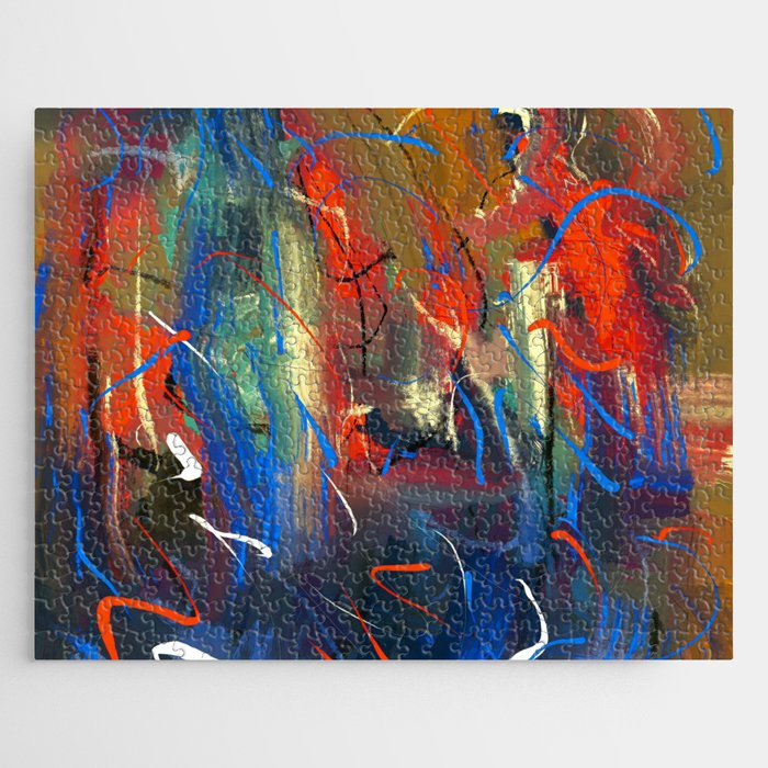 Mid Century Abstract Painting Jigsaw Puzzle