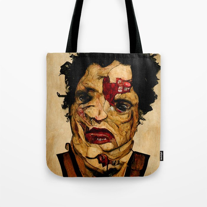 Leather face (AI generated) Tote Bag
