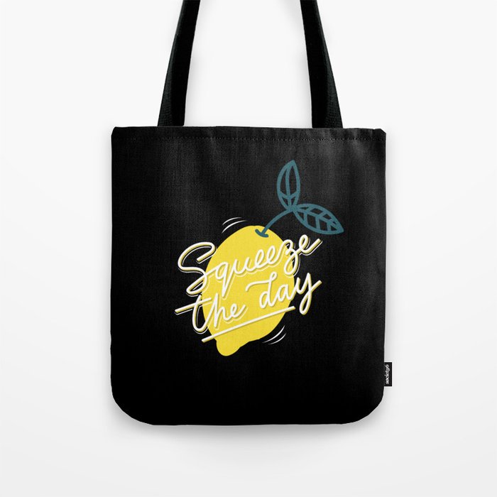 Squeeze The Day Lemon Lemonade Tote Bag