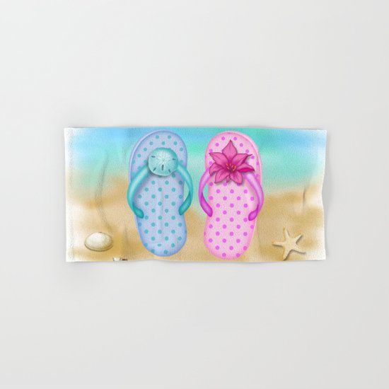 Beach & summer slippers Hand & Bath Towel
