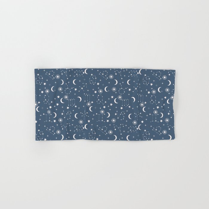 stars and constellations blue Hand & Bath Towel