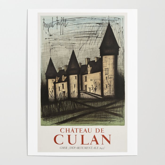 Château de Culan by Bernard Buffet, 1978 Poster