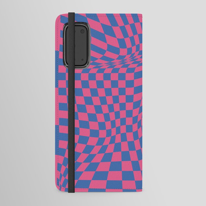 Chequerboard Pattern - Blue Pink Android Wallet Case