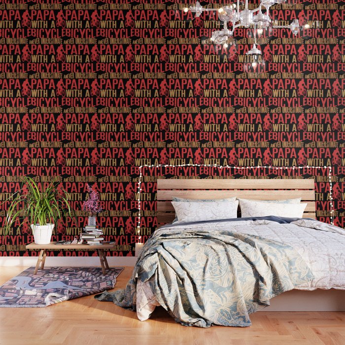 Mens Never Underestimate A Papa With A Bicycle Cool Gift For Dads Premium Design Wallpaper By Sujvil