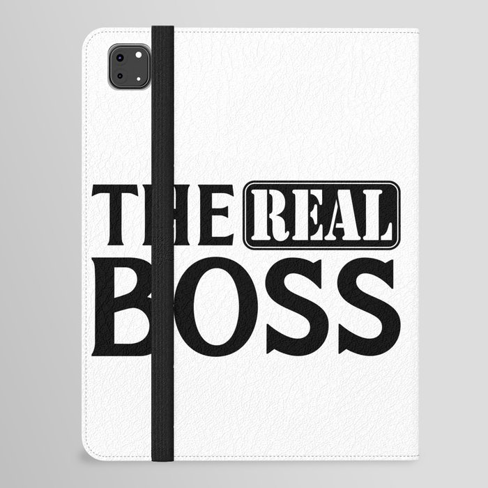 The Real Boss Funny Couples Quote iPad Folio Case