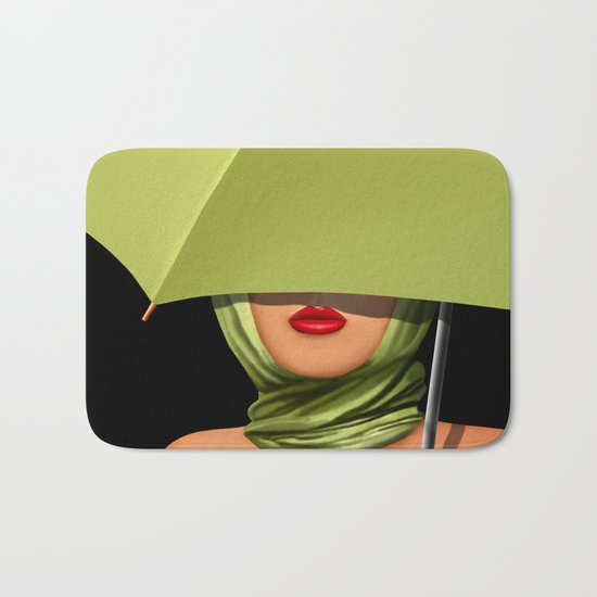Red lips Bath Mat