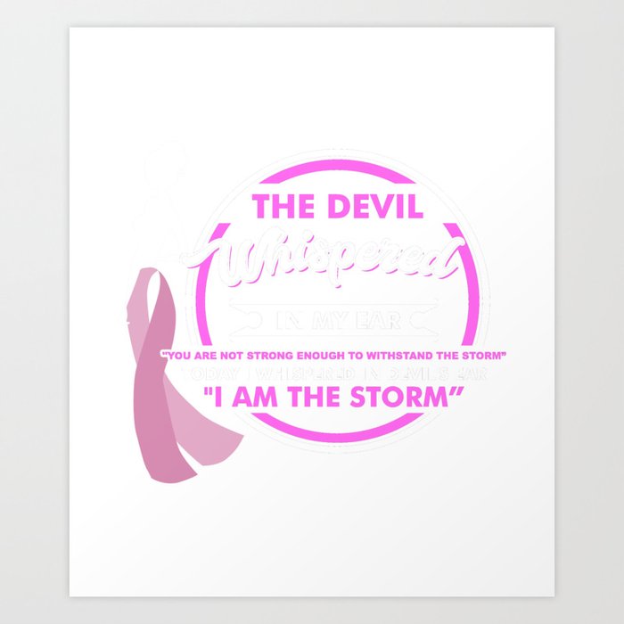i am the storm breast cancer warrior shirt art print by wwb