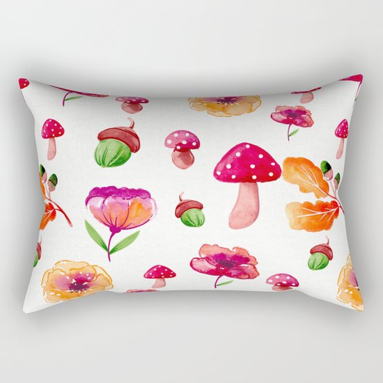 Botanical garden - watercolor Rectangular Pillow