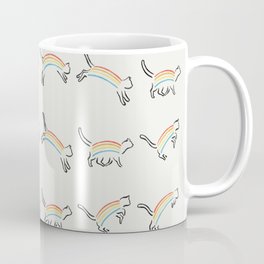 Rainbow Cat Coffee Mug | Cat, Curated, Meow, Drawing, Kitten, Lovecat, Animal, Catlovers, Goodday, Pattern 