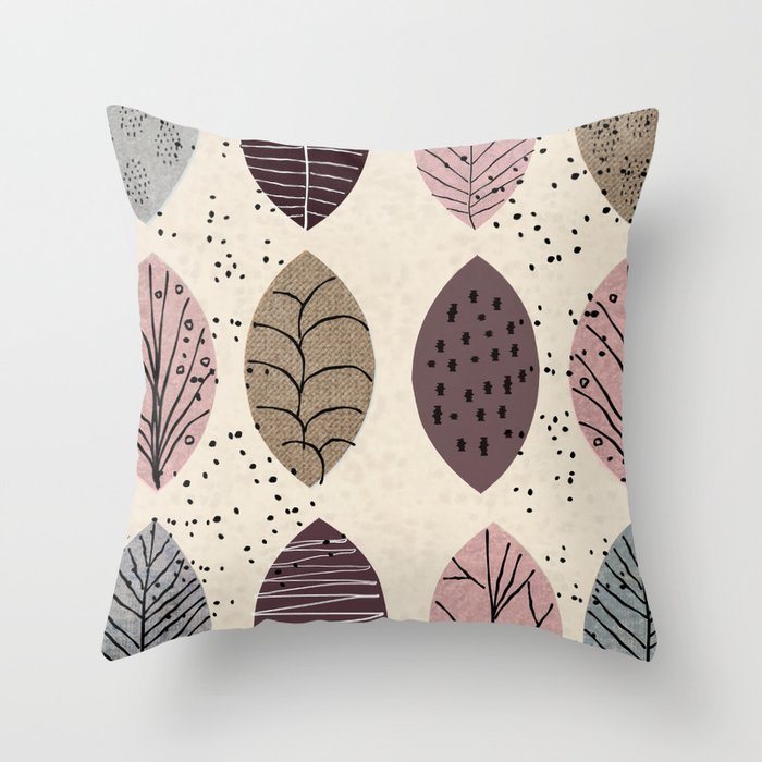 Nature Inspired Leaves Throw Pillow By Elenor Society6 Nature Inspired Leaves Throw Pillow