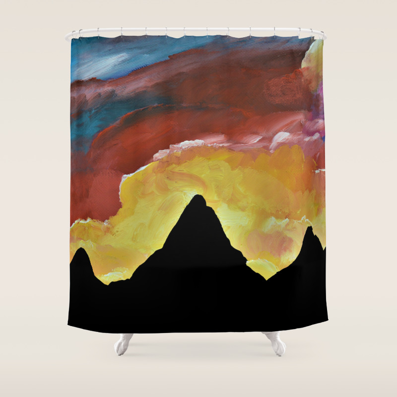 Mountains Silhouette Shower Curtain By Coprey Society6