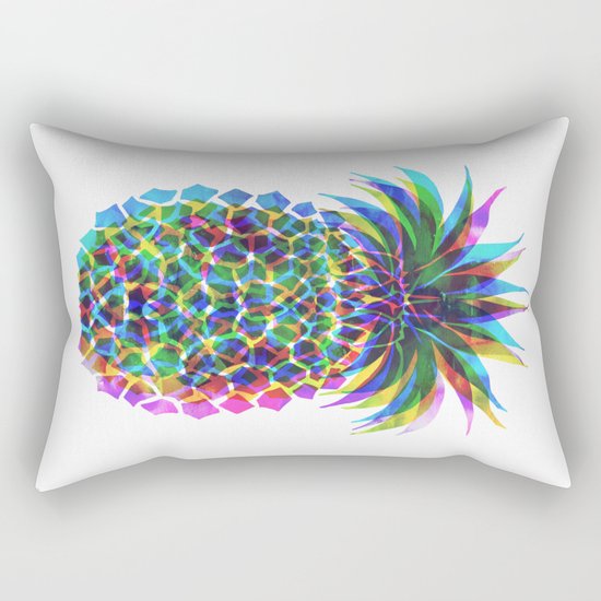 Pineapple CMYK Rectangular Pillow