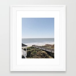 Ocean Isle Beach Piers North Carolina Framed Art Print | South, Myrtle, Color, Photo, Dunes, Carolina, Ocean, Dock, Summer, Pier 