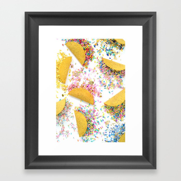 Confetti Tacos Framed Art Print