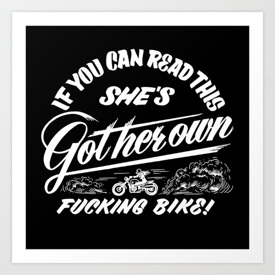If You Can Read This White Art Print
