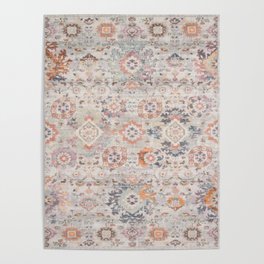 Bohemian Traditional Vintage Old Moroccan Fabric Style Poster