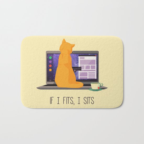 If I Fits, I Sits Bath Mat