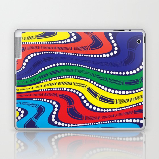 Authentic Aboriginal Art - Fresh Air Laptop & iPad Skin