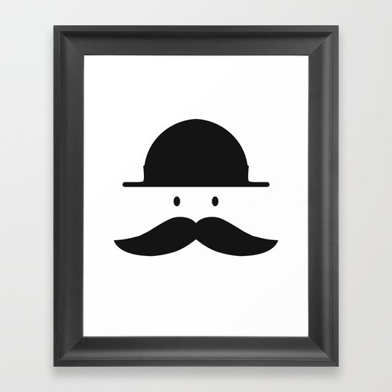mustache Framed Art Print