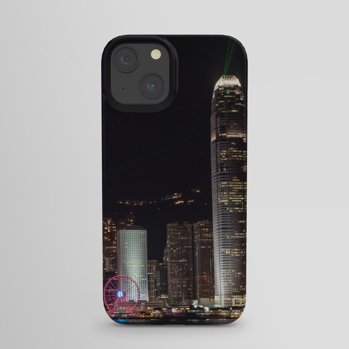 Hong Kong Skyline at Night iPhone Case