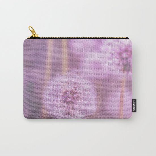 Romantik pink dandelion flower meadow Carry-All Pouch