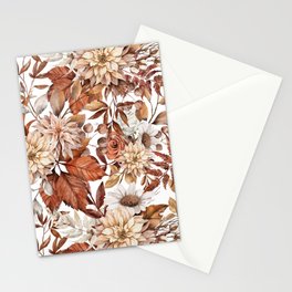 Vintage Autumn Floral Stationery Cards