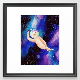 Draw me like one of your space sloths Framed Art Print